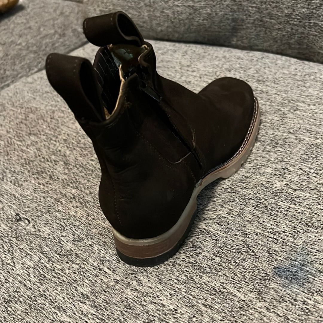 Dark Brown Ankle Boots size 2.5
