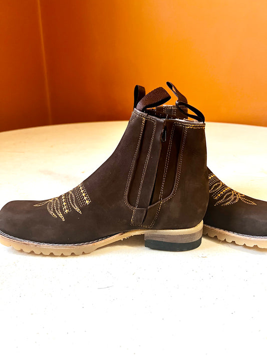 Mens 7 Dark Brown Ankle Boots