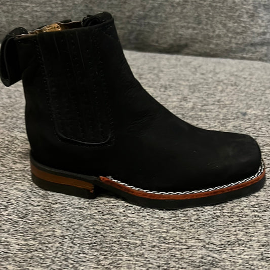 Black children ankle boots size 10.5