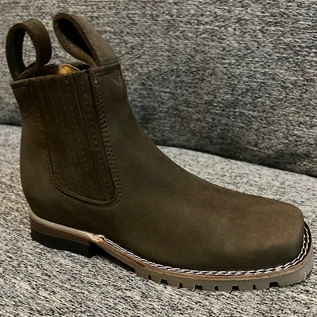 Army green children ankle boots size 12