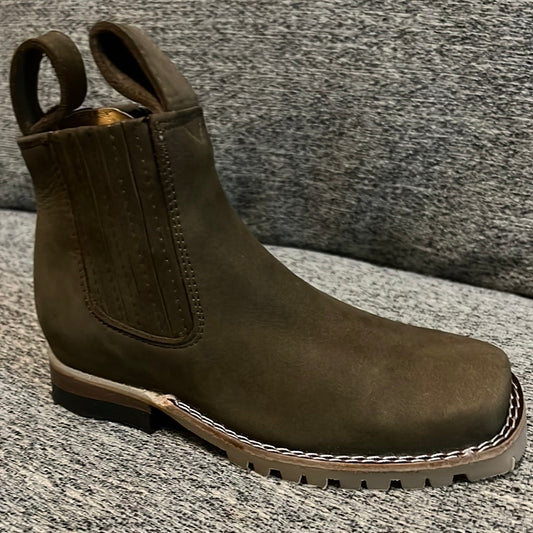 Army green children ankle boots size 12